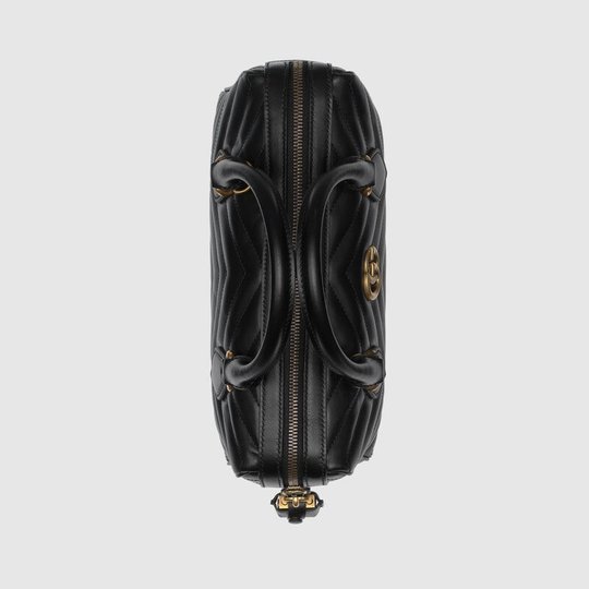 Black GG Marmont Small Top Handle Bag - Leather Women's Bag - Bagsfits