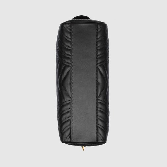 Black GG Marmont Small Top Handle Bag - Leather Women's Bag - Bagsfits
