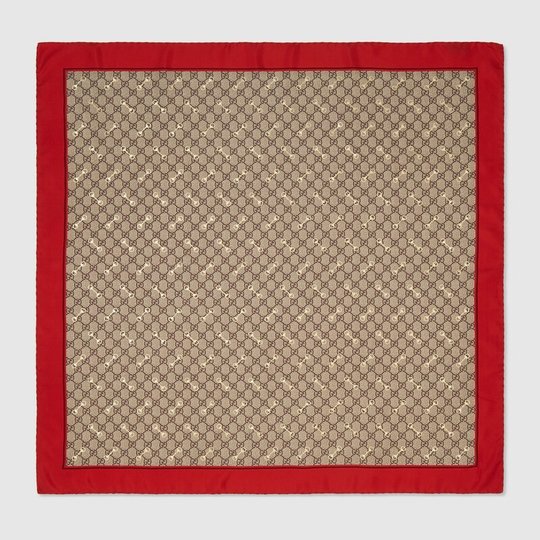 GG Print With Horsebit Silk Carré - Scarf & Shawl