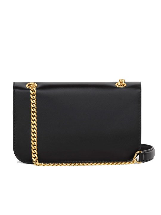 Medium Bag Triomphe Frame in Shiny Calfskin Black - Leather Women's Bag - Bagsfits