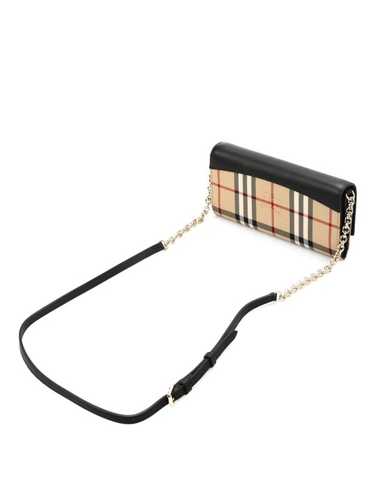 Black 'Horseferry' Wallet On Chain - Leather Women's Bag - Bagsfits