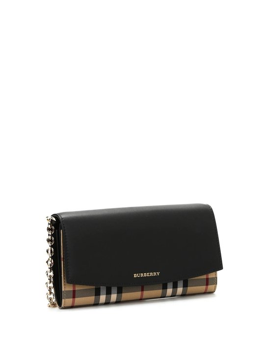 Black 'Horseferry' Wallet On Chain - Leather Women's Bag - Bagsfits