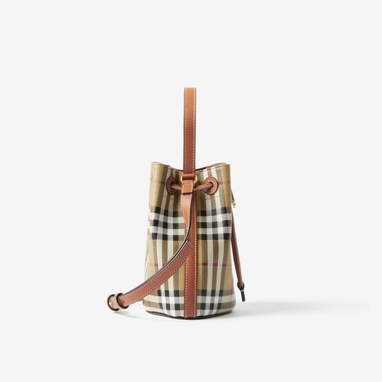 Archive Beige/Briar Brown Mini TB Bucket Bag - Leather Women's Bag - Bagsfits