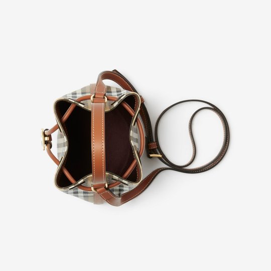 Archive Beige/Briar Brown Mini TB Bucket Bag - Leather Women's Bag - Bagsfits