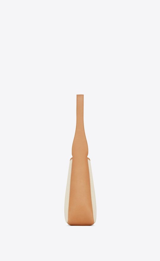 Small Le 5 À 7 Supple In Canvas And Smooth Leather - Leather Women's Bag - Bagsfits