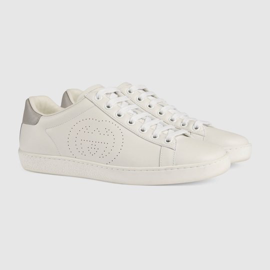 Women's Ace Sneaker With Interlocking G & Grey - Women's Designer Sneaker