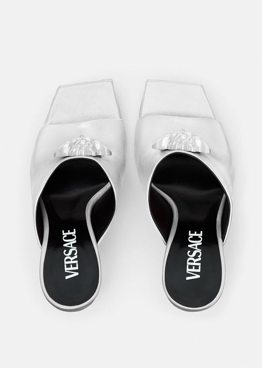 White La Medusa Platform Mules - Women's Designer Shoes - Bagsfits