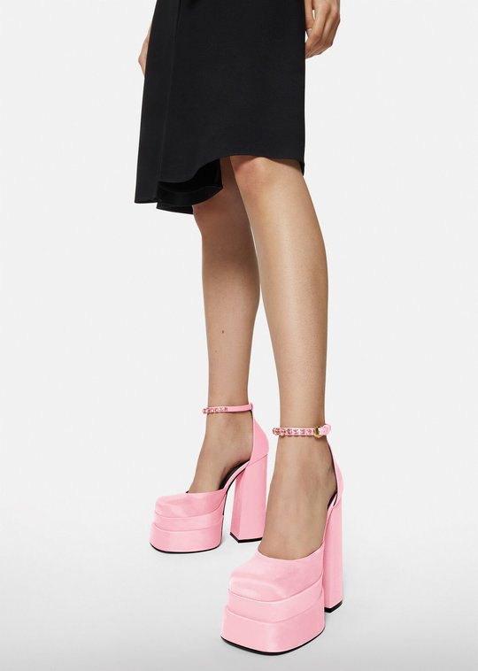 Pink Medusa Aevitas Platform Pumps - Women's Designer Shoes - Bagsfits