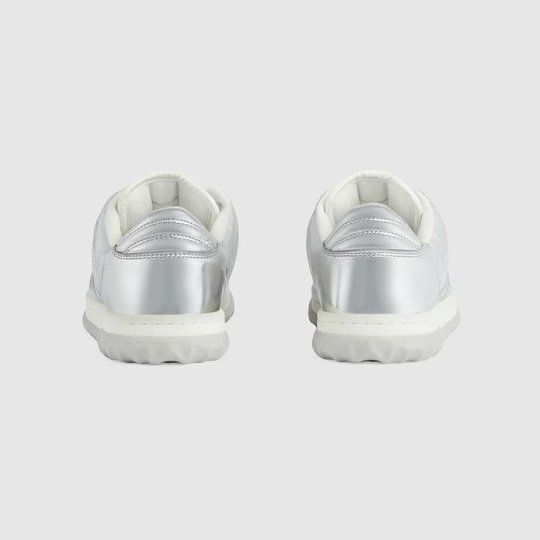 Metallic Silver Leather Women's MAC80 Sneaker - Women's Designer Shoes
