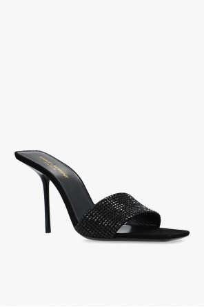 Black Lucky Evening Mules - Women's Designer Shoes