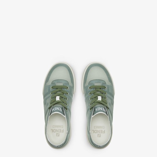 FF Match Green Mesh Low Tops - Women's Designer Shoes