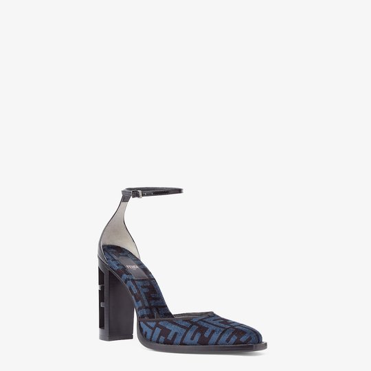 High-Heeled FF Chenille Court Shoes - Women's Designer Shoes