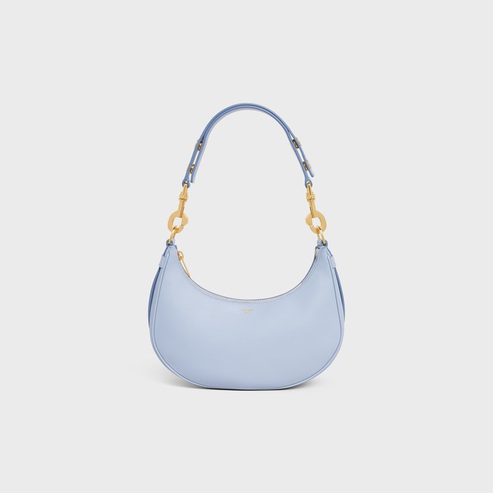Arctic Blue Medium Strap Ava Bag In Smooth Calfskin - Leather Women's Handbag - Bagsfits