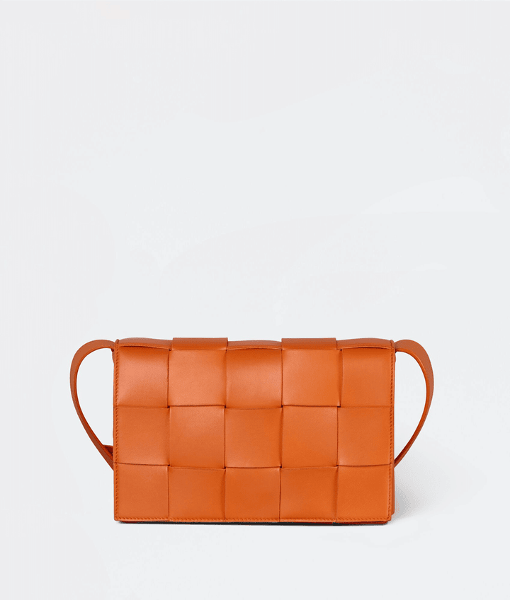 Burned Orange Cassette Leather Bag - Leather Women's Handbag - Bagsfits