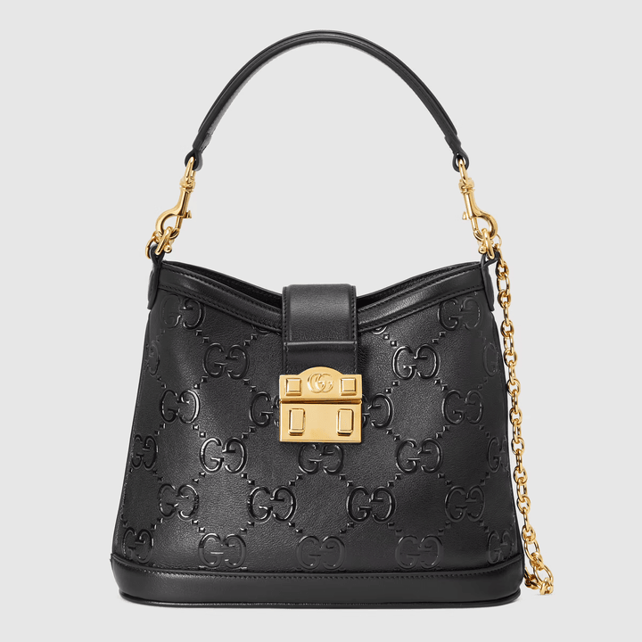 Black Small GG Shoulder Bag - Leather Women's Handbag - Bagsfits