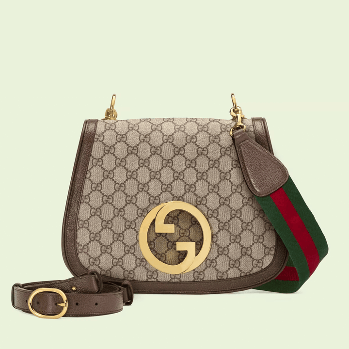 Beige & Ebony GG Blondie Medium Bag - Leather Women's Handbag - Bagsfits