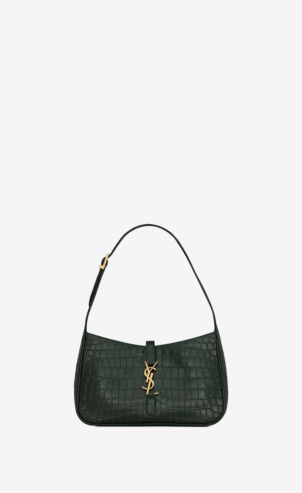 Le 5 A 7 Hobo Bag In Crocodile Embossed Leather Bag - Leather Women's Handbag - Bagsfits