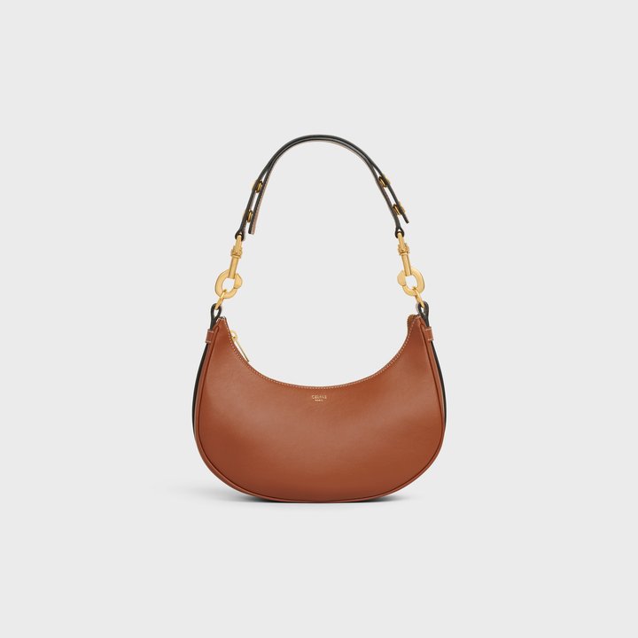 Tan Medium Ava Strap Bag In Smooth Calfskin - Leather Women's Handbag - Bagsfits