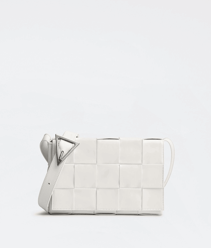 White Cassette Leather Bag - Leather Men's Handbag - Bagsfits