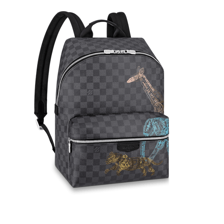 Discovery Backpack Damier Graphite Canvas Leather Bag - Leather Men's Handbag - Bagsfits