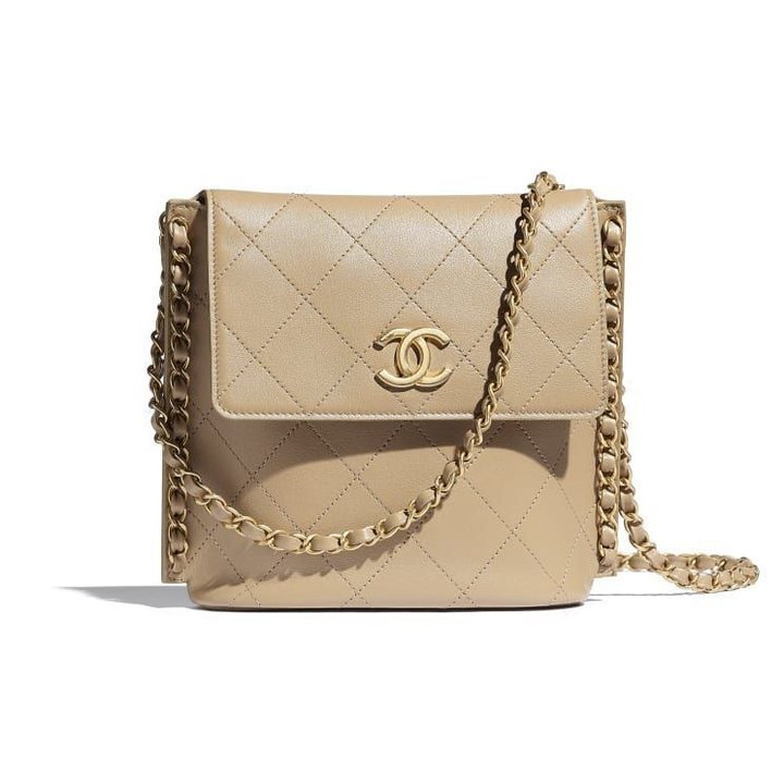 Beige Small Hobo Bag - Leather's Women Shoulder Bag