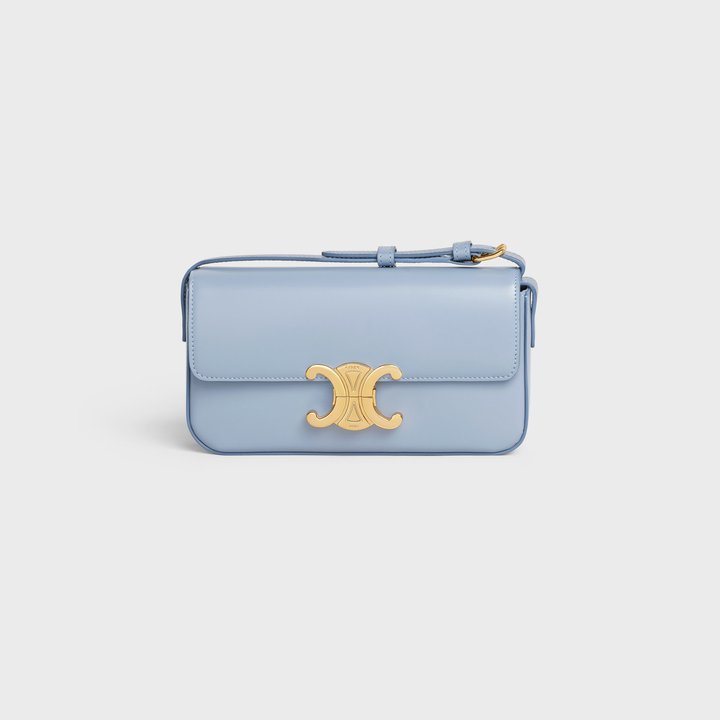 Pearl Triomphe Shoulder Bag In Shiny Calfskin - Leather Women's Handbag - Bagsfits