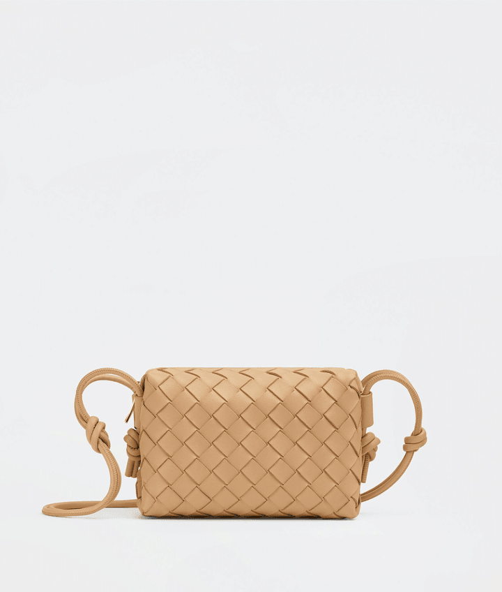 Almond Loop Leather Bag - Leather Women's Handbag - Bagsfits
