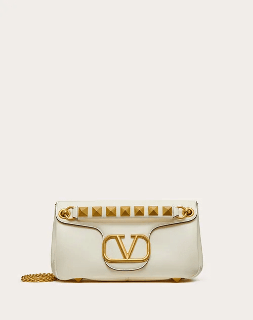 Stud Sign Nappa Shoulder Bag - Leather Women's Handbag - Bagsfits