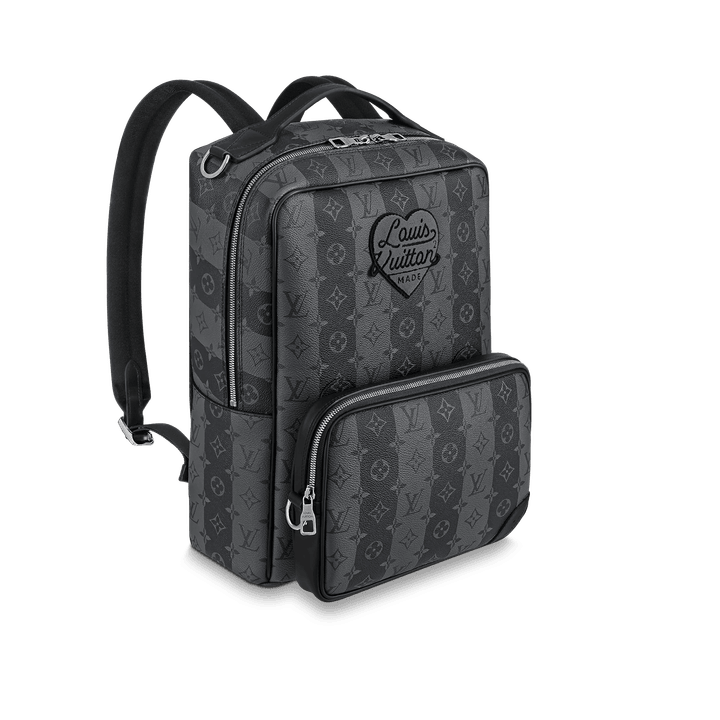 Utilitary Backpack Monogram Stripes Eclipse Leather Bag - Leather Men's Handbag - Bagsfits