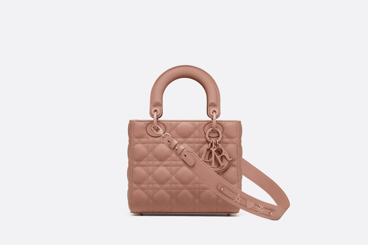 Blush Ultramatte Cannage Calfskin Small Lady ABCDior Bag - Leather Women's Handbag - Bagsfits
