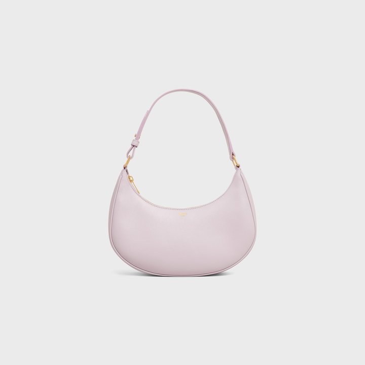 Lavender Grey Ava Bag In Smooth Calfskin - Leather Women's Handbag - Bagsfits