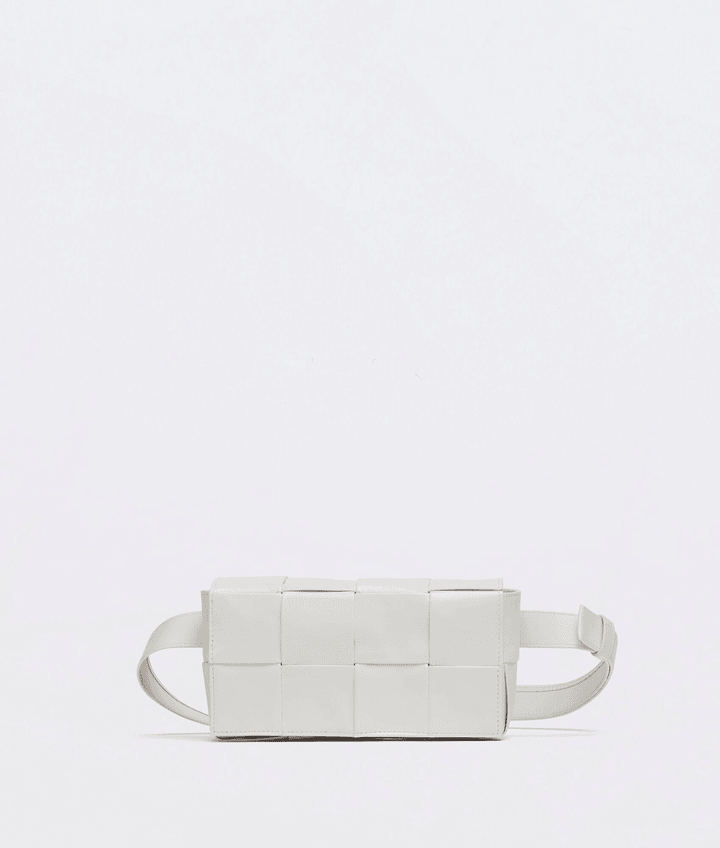White Cassette Leather Bag - Leather Men's Handbag - Bagsfits
