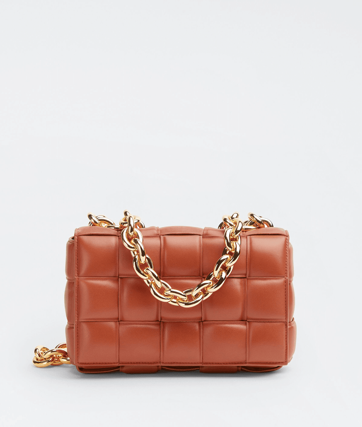 Maple Chain Cassette Leather Bag - Leather Women's Handbag - Bagsfits