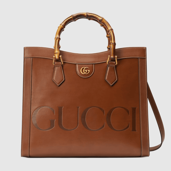 Brown Diana Small Top Handle Bag - Leather Women's Handbag - Bagsfits