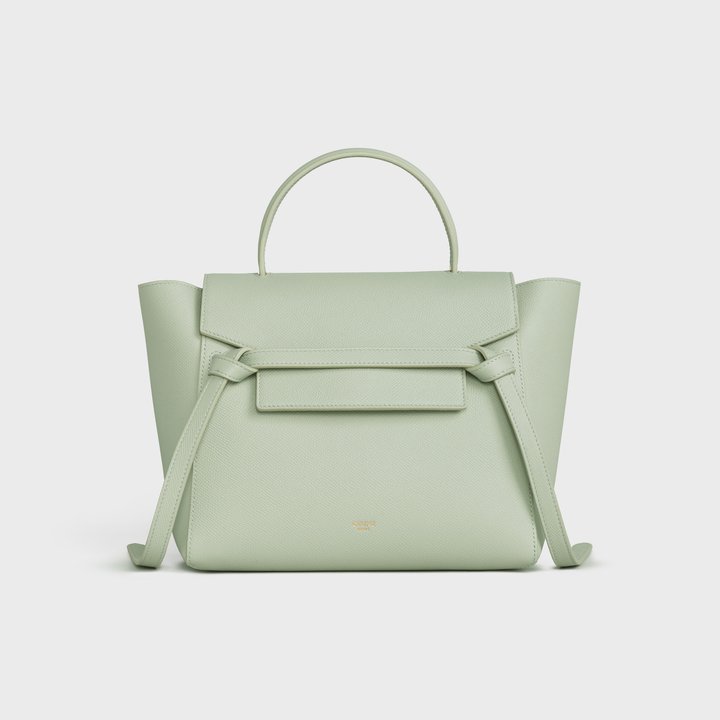 Vert D'eau Micro Belt Bag In Grained Calfskin - Leather Women's Handbag - Bagsfits