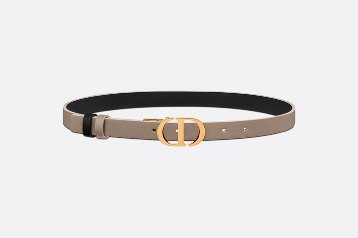 Hazelnut and Black 30 Montaigne Reversible Belt - Leather Women Belt