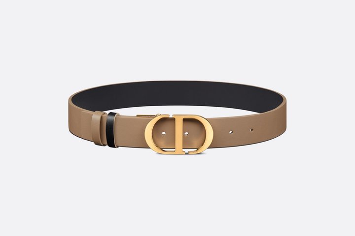 Hazelnut and Black 30 Montaigne Reversible Belt - Leather Women Belt