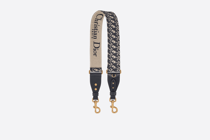 Blue CD Oblique Embroidery Shoulder Strap