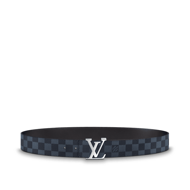 Initiales Reversible Belt Damier Cobalt - Leather Men's Belt