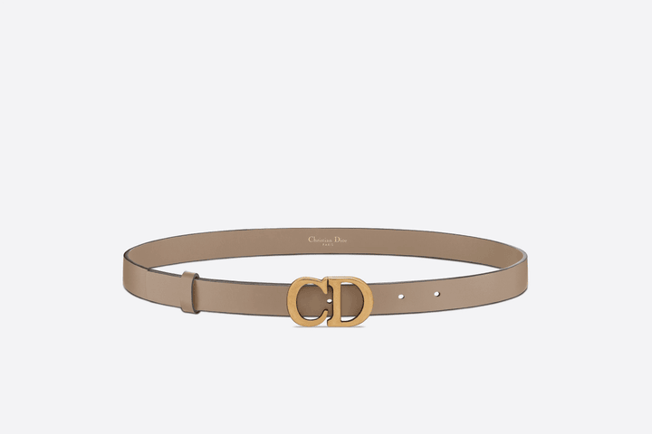 Warm Taupe Ultrasoft Calfskin Saddle Belt - Leather Women Belt