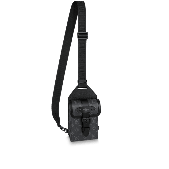 Black Saumur Slingbag Monogram Eclipse - Leather Men's Handbag - Bagsfits