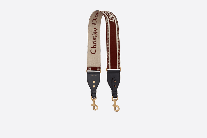 Burgundy CD Embroidery Shoulder Strap