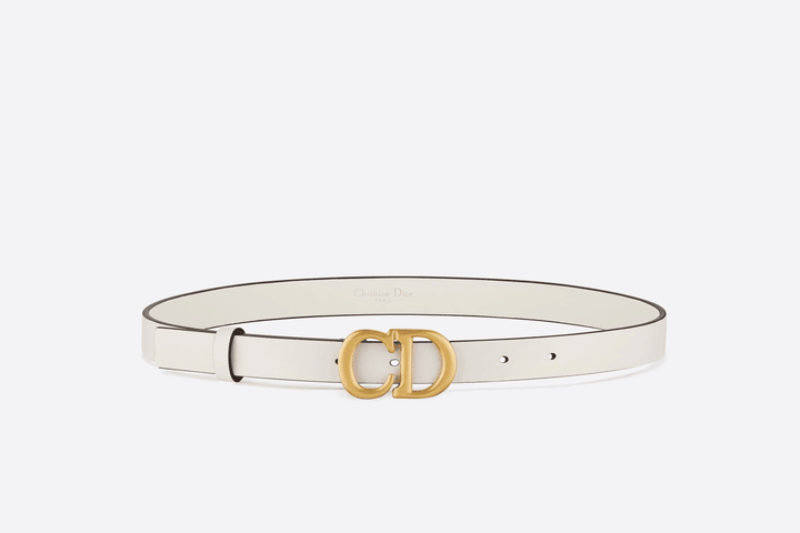 Latte Ultrasoft Calfskin Saddle Belt - Leather Women Belt