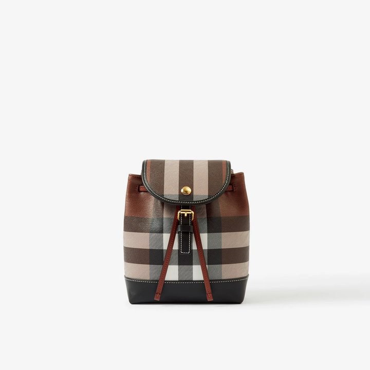Check Micro Backpack - Leather Women's Backpack - Bagsfits