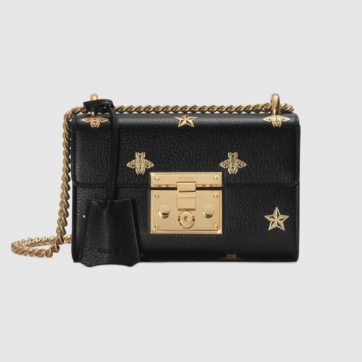 Padlock Bee Star Small Shoulder Bag - Leather Women's Handbag