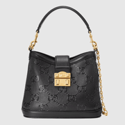 Black Small GG Shoulder Bag - Leather Women's Handbag - Bagsfits