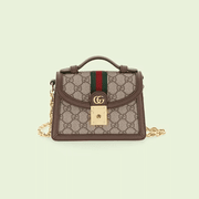 Brown Ophidia GG Mini Shoulder Bag - Leather Women's Handbag - Bagsfits