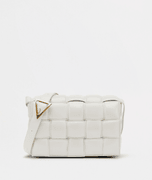 Chalk Padded Cassette Leather Bag - Leather Women's Handbag - Bagsfits
