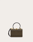 Rockstud Alcove Grainy Calfskin Box With All Over Studs Leather Bag - Leather Women's Handbag - Bagsfits