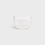 White Folco Cuir Triomphe In Smooth Calfskin - Leather Women's Handbag - Bagsfits